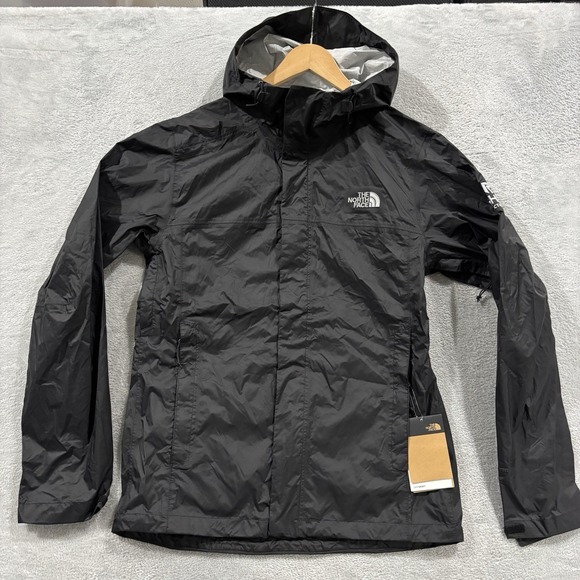 The North Face Dryvent Rain Jacket Men S Full Zip Waterproof Lightweight Black